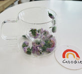 Bottles & Cups - Flower Glass Cup-200ml - Goodie Goodie