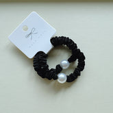 Accessories - Pearl Scrunchie Pack-Black - Goodie Goodie