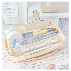 - Rosyposy Standing Double-Compartment Pencil Case-Yellow - Goodie Goodie