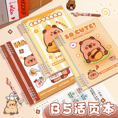 Stationery - Capybara B5 Loose-Leaf Notebook-50 Sheets Assorted - Goodie Goodie