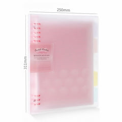 Kokuyo × Pastel Cookie Layered Series 8 Holes Binder Note A4 40 Sheets