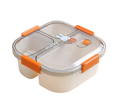Lunch Boxes & Bags - Miffy Square Bento Lunchbox – 1100ml Orange - Goodie Goodie