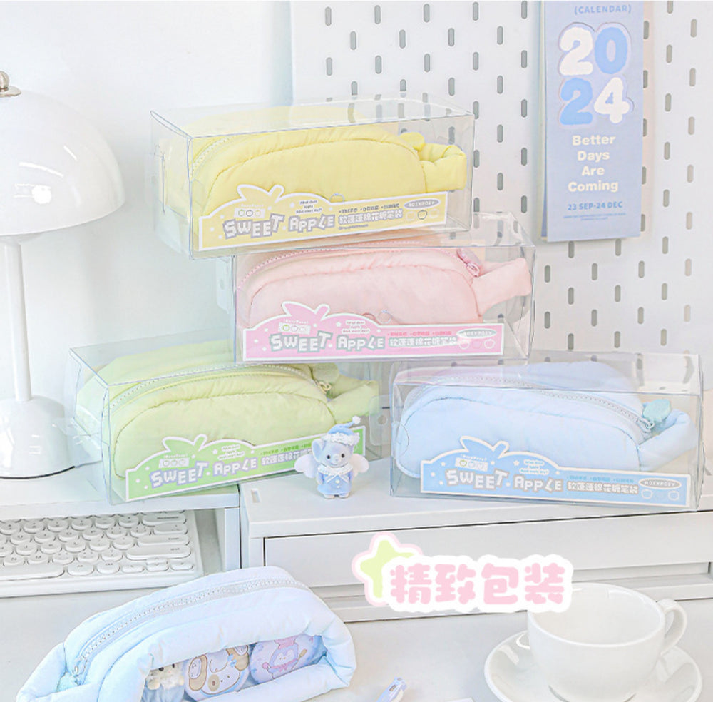 Stationery - Rosyposy Pastel Cotton Candy Pencil Case-Yellow - Goodie Goodie