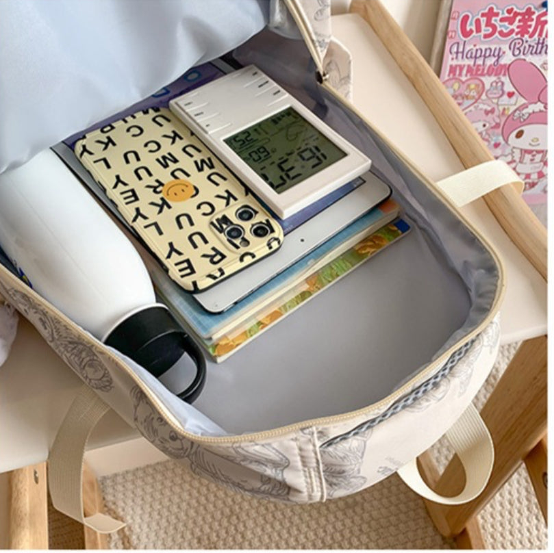 Bags & Storage - Bear Backpack-White - Goodie Goodie