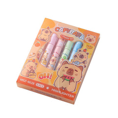 Stationery - Capybara Highlighters 6 Colors - Goodie Goodie