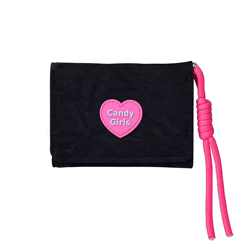 Bags & Storage - Heart Candy Wallet-Black - Goodie Goodie