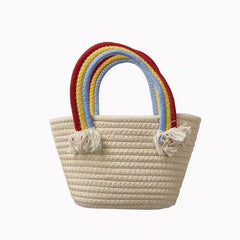 Goodie Bags - Goodiebag Rainbow Hand-woven Bag 29*17*14.5cm - Goodie Goodie
