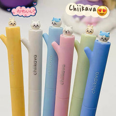 Stationery - Chiikawa Twist Gel Pen 0.5mm Black Ink Assorted - Goodie Goodie