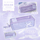 Stationery - Rosyposy Super Soft Exclusive Prism Pencil Case-Purple - Goodie Goodie