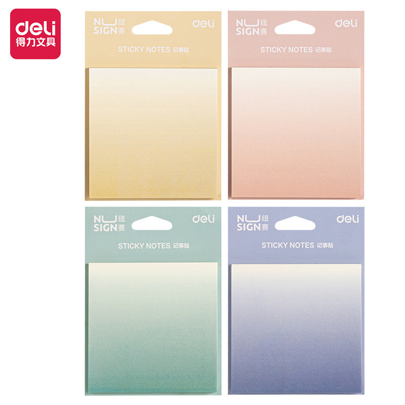 Stationery - Nusign Color Sticky Notes - 60 Sheets 74×74mm Assorted - Goodie Goodie