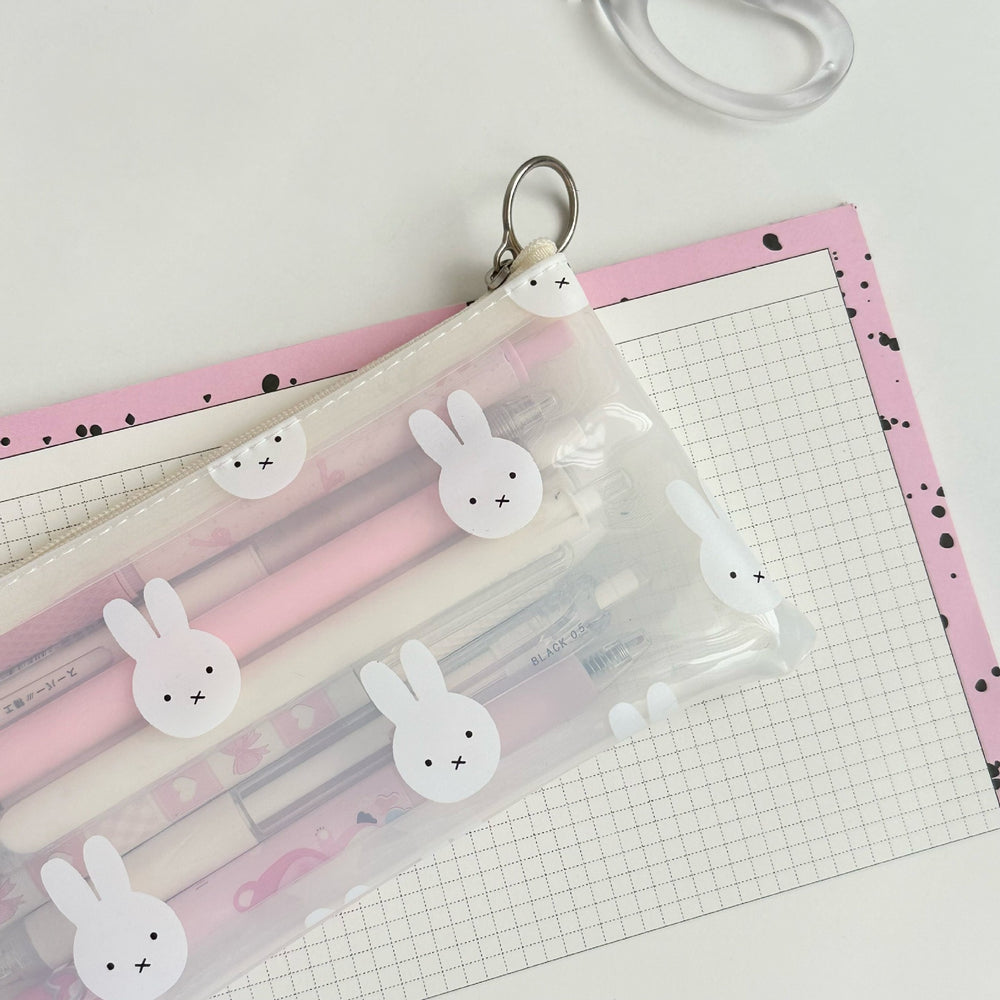 Stationery - PVC Rabbit Pencil Case - Goodie Goodie