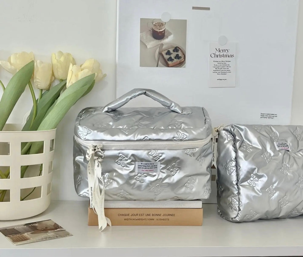 Bags & Storage - Cosmetic Bag 23x18x15cm - Silver - Goodie Goodie