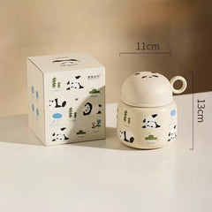 Lunch Boxes & Bags - Mototo Stainless Steel Lunchbox 500ml Panda #2 - Goodie Goodie