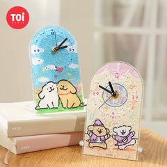 Gifts - TOI Maltese Acrylic Clock Puzzle 36pcs Yellow - Goodie Goodie