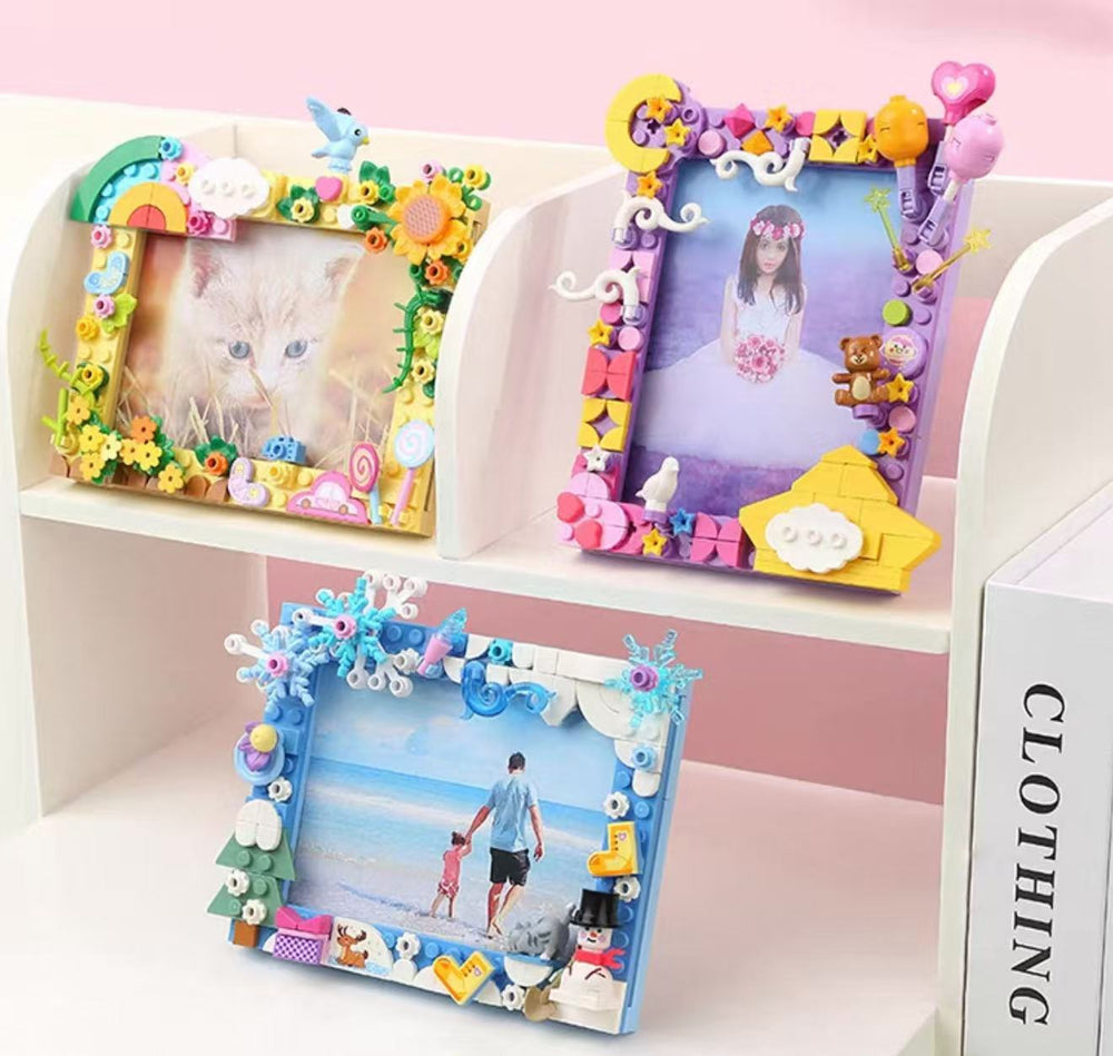 Tech & Toys - Building Block Photo Frame 4"x6" Rainy Day - Goodie Goodie