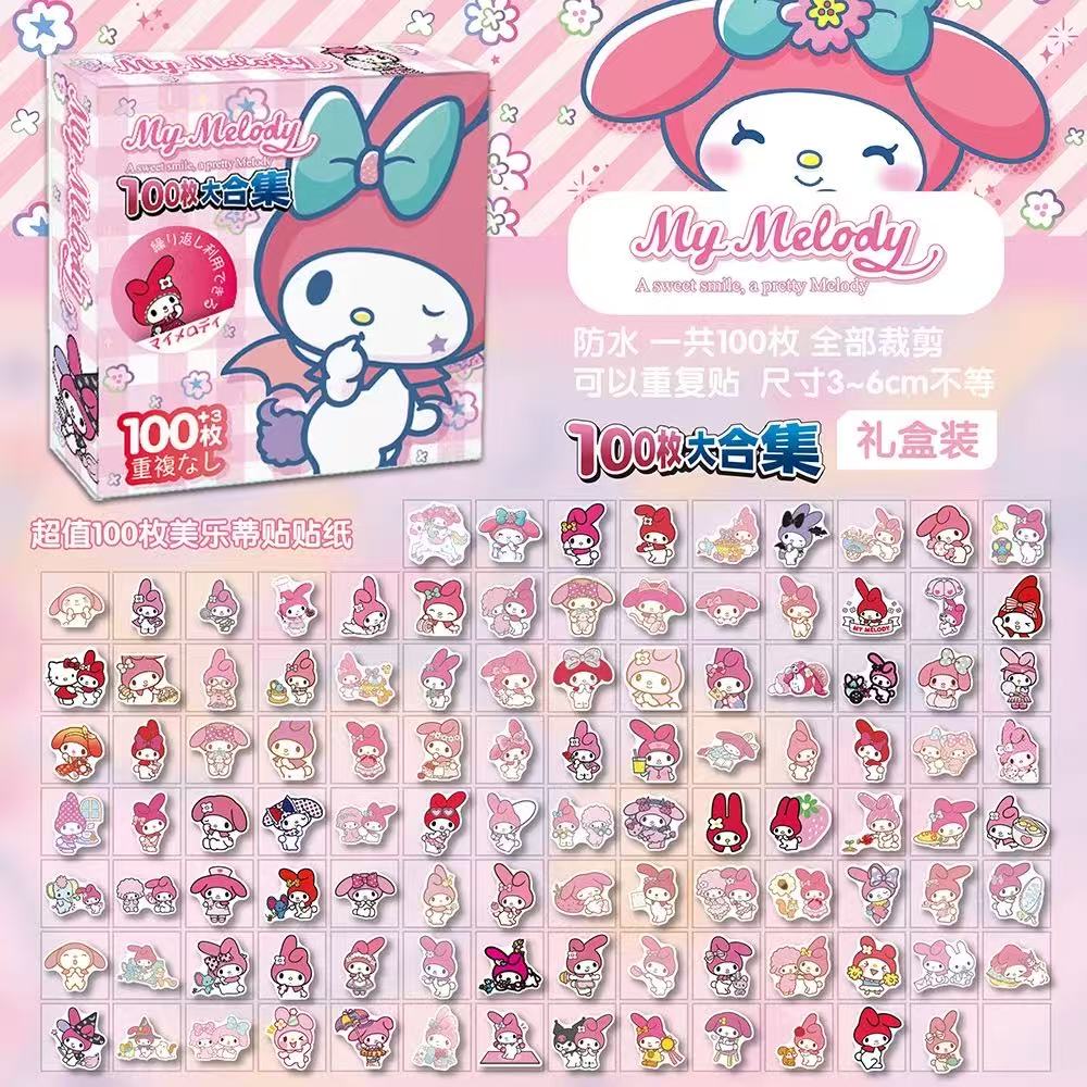 Stationery - My Melody Sticker Set – 100 Pieces - Goodie Goodie