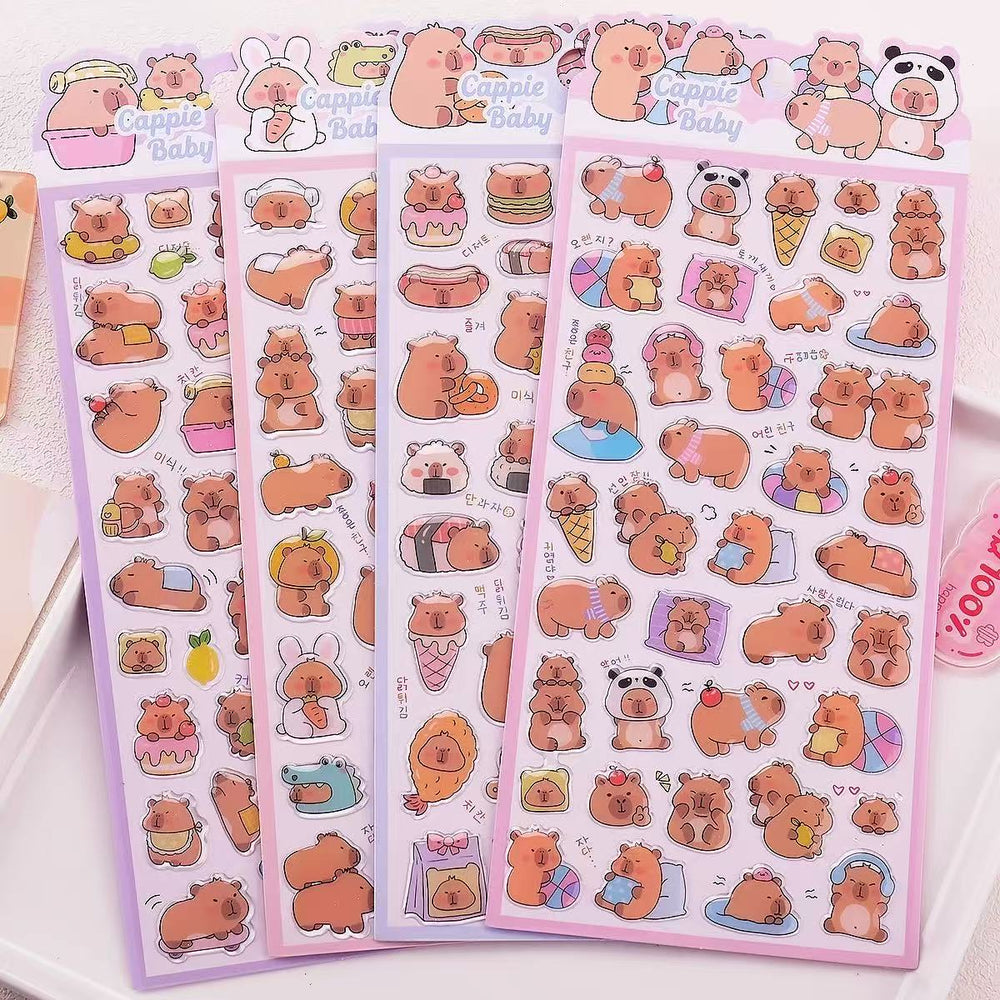 Stationery - Capybara Waterproof Stickers Assorted - Goodie Goodie