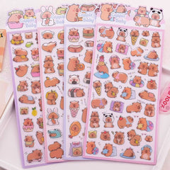 Stationery - Capybara Waterproof Stickers Assorted - Goodie Goodie