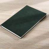 Stationery - Soft PU Leather Cover Notebook A5 100pgs Dark Green - Goodie Goodie