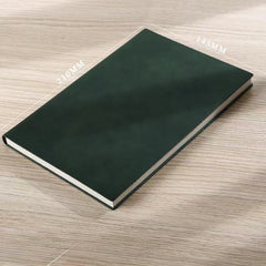 Stationery - Soft PU Leather Cover Notebook A5 100pgs Dark Green - Goodie Goodie