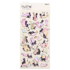 Stationery - Cat Foil Stamped Journal Stickers Assorted - Goodie Goodie