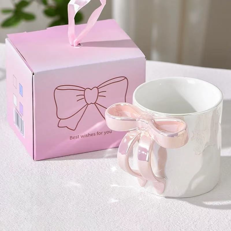 Bottles & Cups - Bow Handle Electroplated Mug 350ml - Goodie Goodie