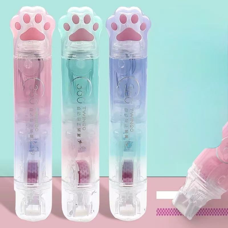 Stationery - Cat Paw 2-in-1 Correction Tape 5mmx3m & Glue Tape Roller 5mmx4m Assorted - Goodie Goodie