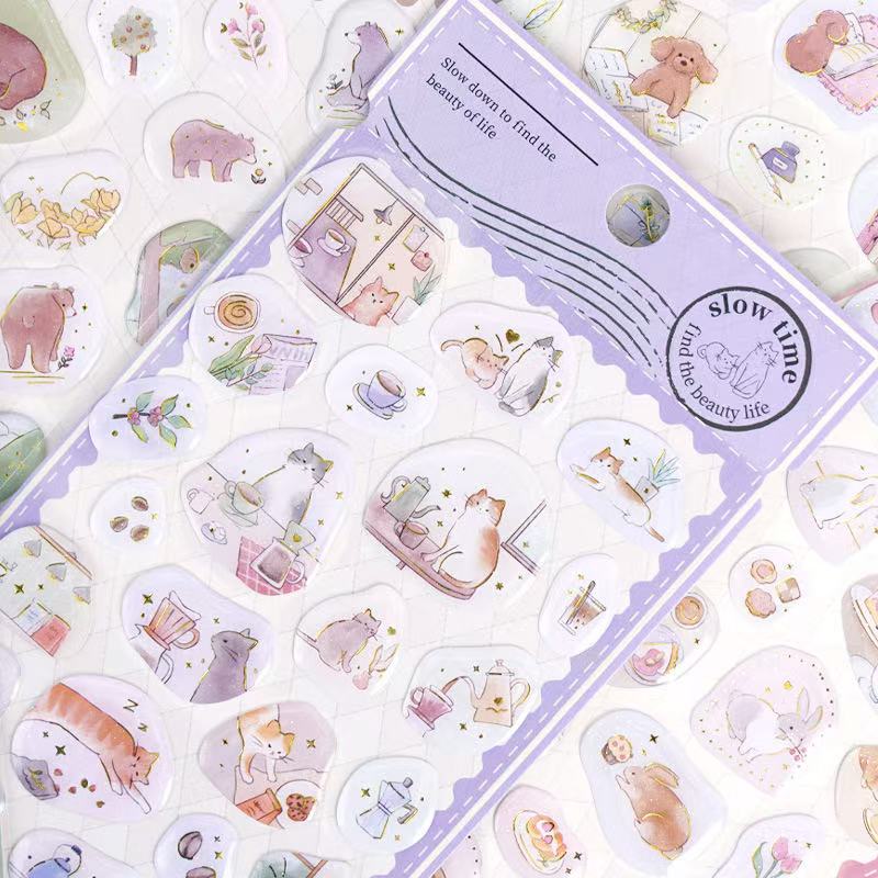Stationery - Slow Time Epoxy Stickers Assorted - Goodie Goodie