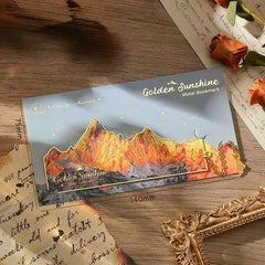 Stationery - Golden Sunshine Metal Bookmark Orange Sunrise - Goodie Goodie