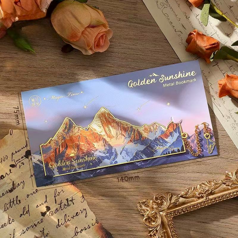 Stationery - Golden Sunshine Metal Bookmark Magic Time - Goodie Goodie