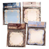 Stationery - Vintage Rose Background Notepads 3 x 15 Sheets Assorted - Goodie Goodie