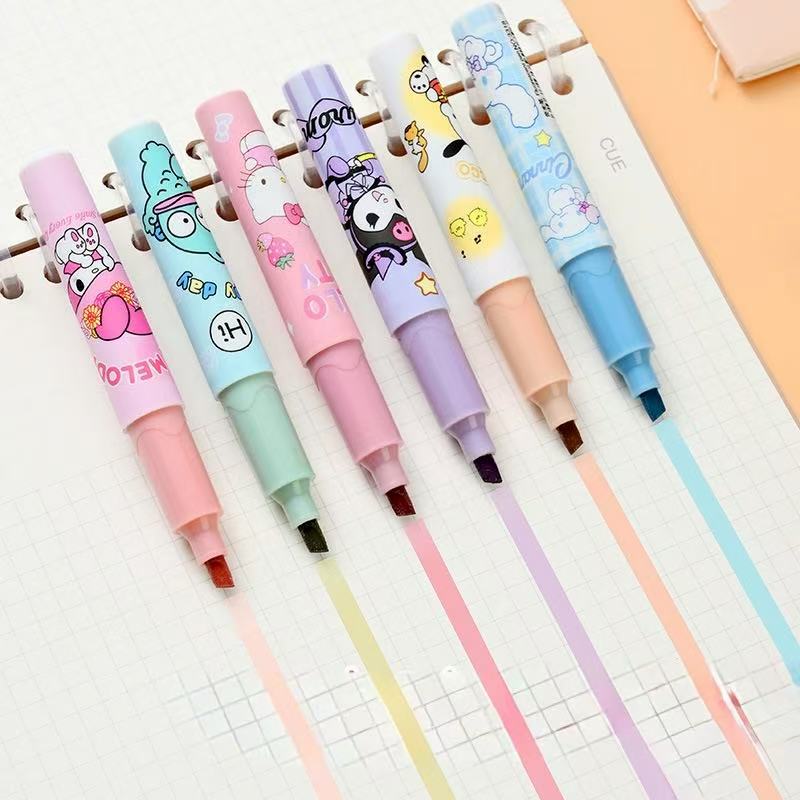 Stationery - Sanrio Characters Highlighters Set 6 Colours - Goodie Goodie