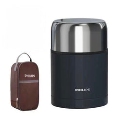 Philips Stainless Steel Lunch Box 600ml+ Free Bag - Black