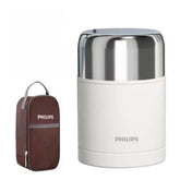 Philips Stainless Steel Lunch Box 600ml+ Free Bag - White