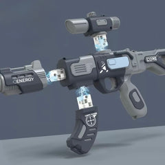 DIY Detachable Magnetic Gun Set Sound-producing Light-up Gun - Grey