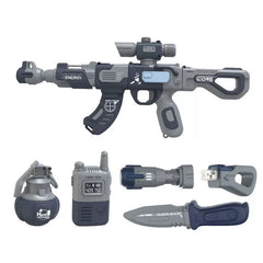 DIY Detachable Magnetic Gun Set Sound-producing Light-up Gun - Grey
