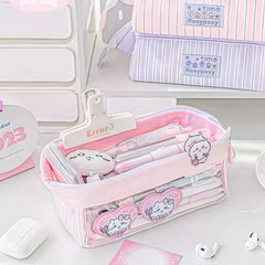 Stationery - Rosyposy Wide-Opening Pencil Case-Pink - Goodie Goodie