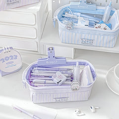Stationery - Rosyposy Wide-Opening Pencil Case-Purple - Goodie Goodie