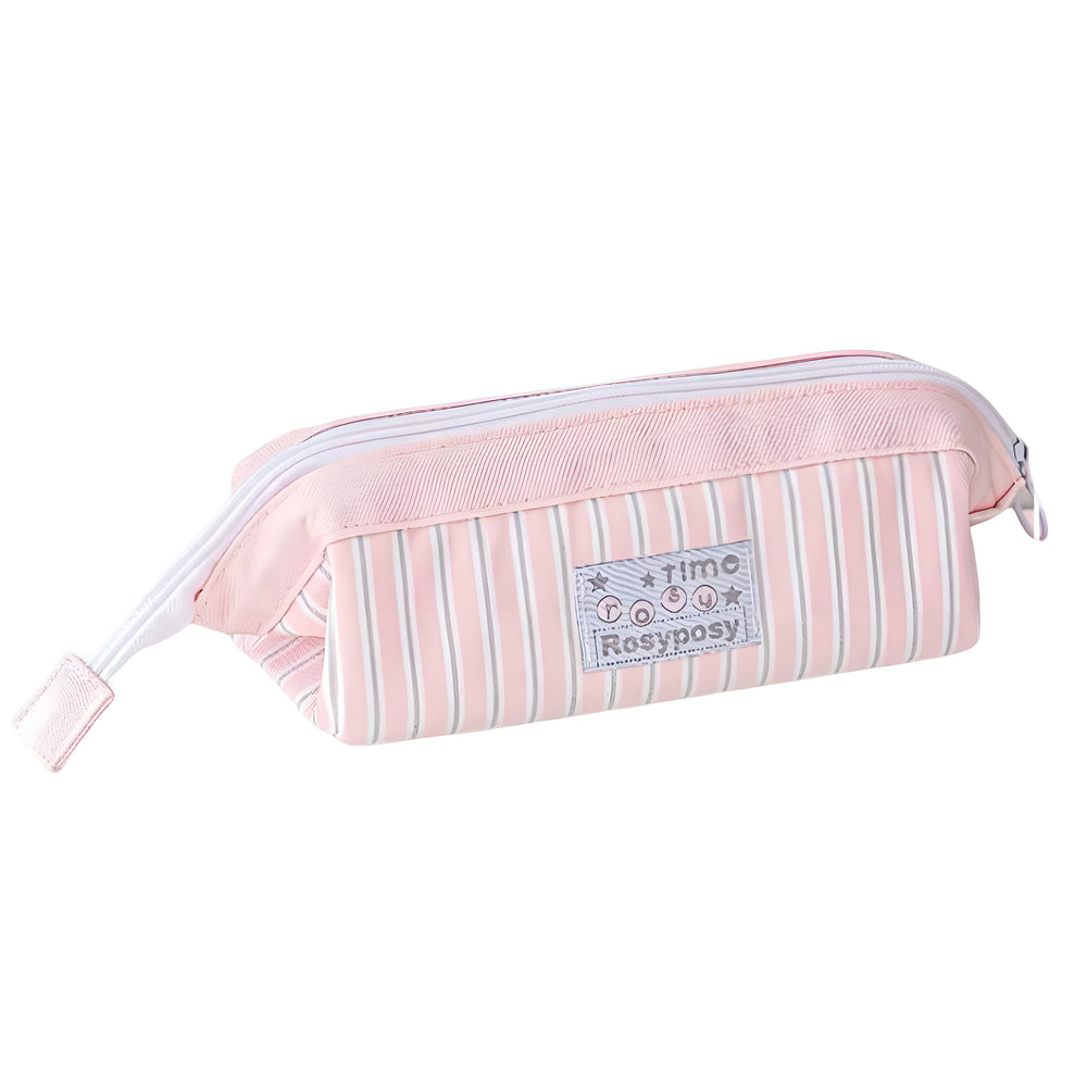 Stationery - Rosyposy Wide-Opening Pencil Case-Pink - Goodie Goodie