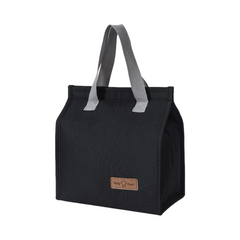 Insulated Lunch Box Bag 25x22x13cm - Black