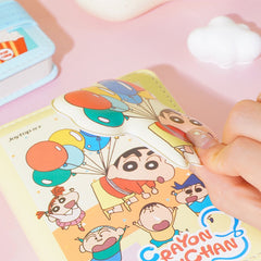 Shin-chan Stress-Relief Foam A6 Notebook with Magnetic Clip