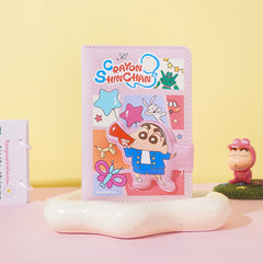 Shin-chan Stress-Relief Foam A6 Notebook with Magnetic Clip