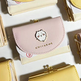 - Chiikawa Trifold Metal Clasp Wallet - Pink - Goodie Goodie