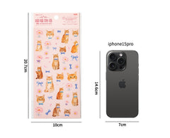 Stationery - Sweet Cat & Floral PET Waterproof Stickers 2 Sheets #4 - Goodie Goodie