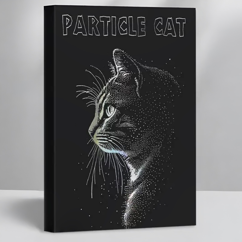 Stationery - Foil Stamped Cat B5 Thick Plain Notebook 128 Sheets Assorted - Goodie Goodie