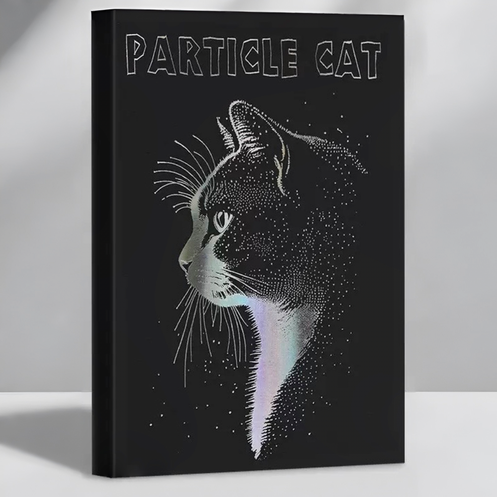 Stationery - Foil Stamped Cat B5 Thick Plain Notebook 128 Sheets Assorted - Goodie Goodie