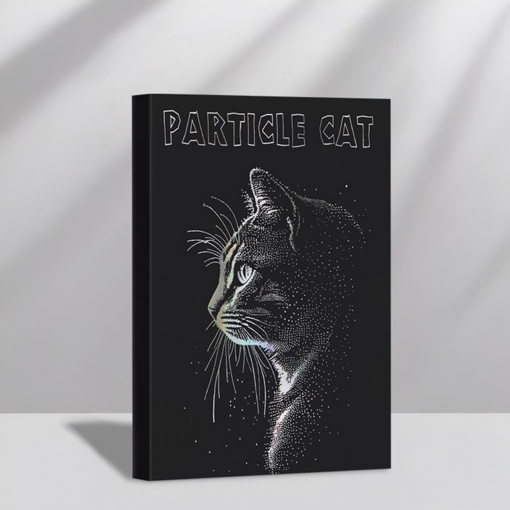 Stationery - Foil Stamped Cat A5 Thick Plain Notebook 128 Sheets Assorted - Goodie Goodie
