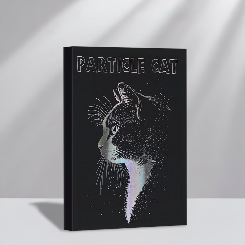 Stationery - Foil Stamped Cat A5 Thick Plain Notebook 128 Sheets Assorted - Goodie Goodie