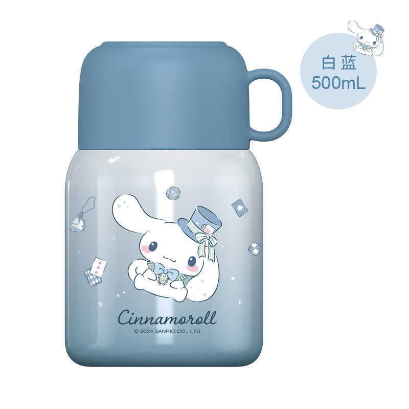 Lunch Boxes & Bags - Insulated Lunch Box Stainless Steel 500ml Cinnamoroll-Blue - Goodie Goodie