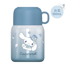 Lunch Boxes & Bags - Insulated Lunch Box Stainless Steel 500ml Cinnamoroll-Blue - Goodie Goodie